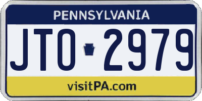 PA license plate JTO2979