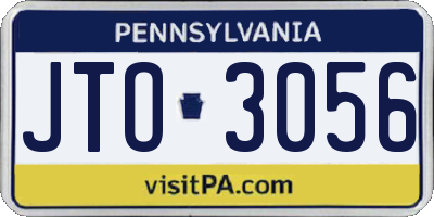 PA license plate JTO3056
