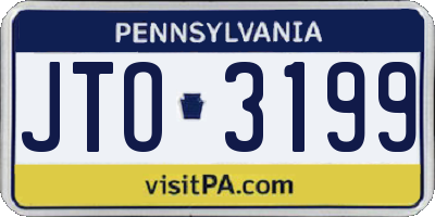PA license plate JTO3199