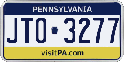 PA license plate JTO3277