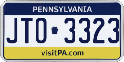 PA license plate JTO3323
