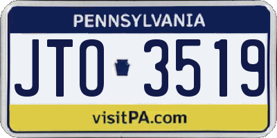 PA license plate JTO3519