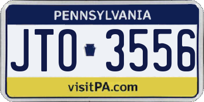 PA license plate JTO3556