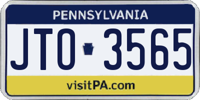 PA license plate JTO3565