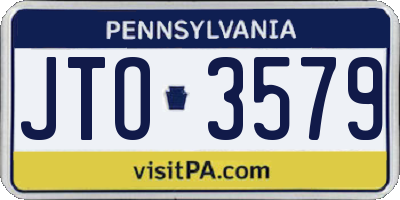PA license plate JTO3579