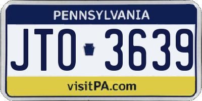 PA license plate JTO3639