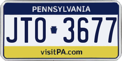 PA license plate JTO3677