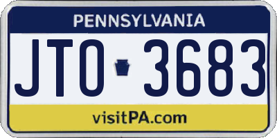 PA license plate JTO3683