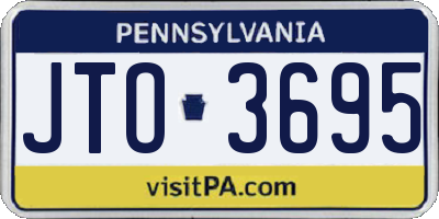PA license plate JTO3695