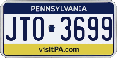PA license plate JTO3699