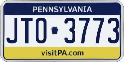 PA license plate JTO3773