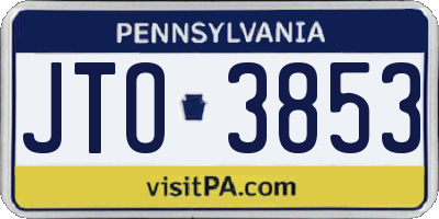 PA license plate JTO3853