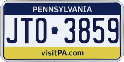 PA license plate JTO3859
