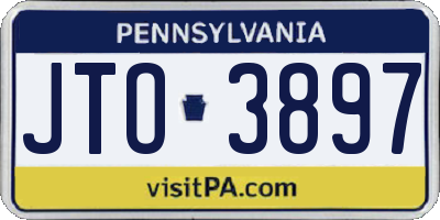 PA license plate JTO3897