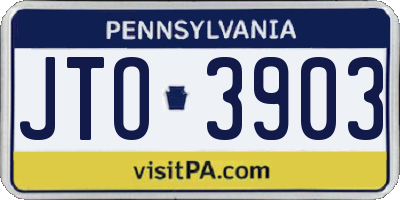 PA license plate JTO3903
