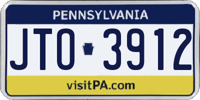 PA license plate JTO3912