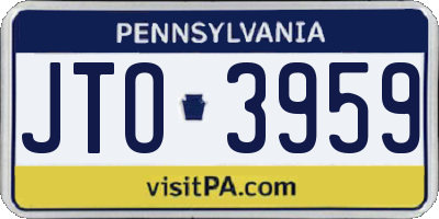 PA license plate JTO3959
