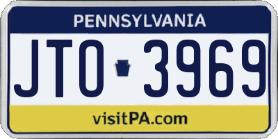 PA license plate JTO3969