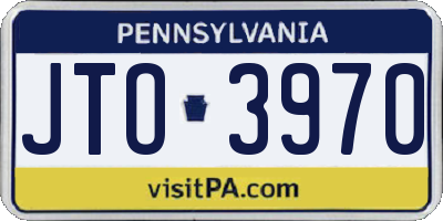 PA license plate JTO3970