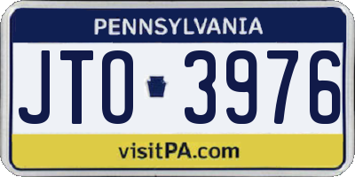 PA license plate JTO3976