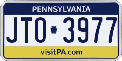PA license plate JTO3977