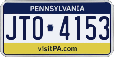 PA license plate JTO4153