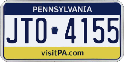 PA license plate JTO4155
