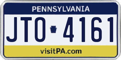 PA license plate JTO4161