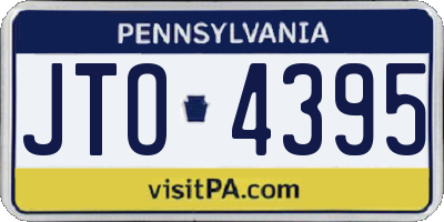 PA license plate JTO4395