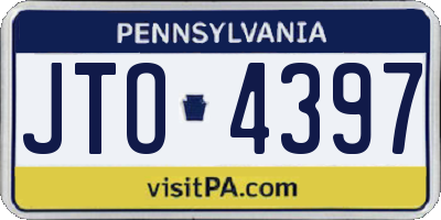 PA license plate JTO4397