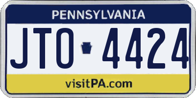 PA license plate JTO4424