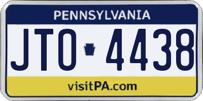 PA license plate JTO4438