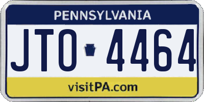 PA license plate JTO4464