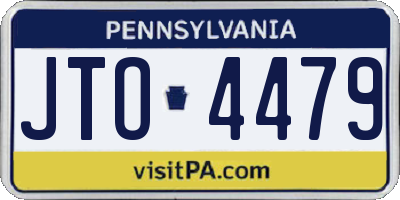 PA license plate JTO4479