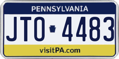 PA license plate JTO4483