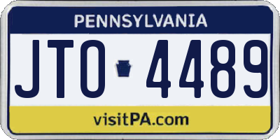 PA license plate JTO4489