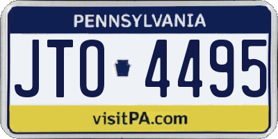 PA license plate JTO4495
