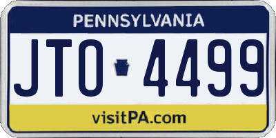 PA license plate JTO4499