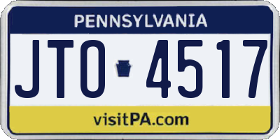 PA license plate JTO4517