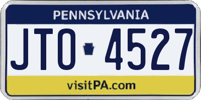 PA license plate JTO4527