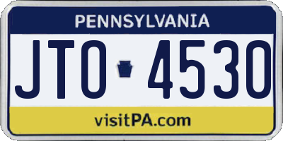 PA license plate JTO4530