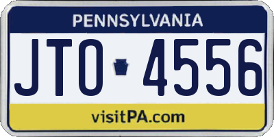 PA license plate JTO4556