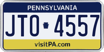 PA license plate JTO4557