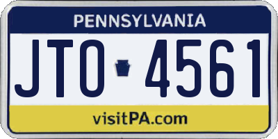 PA license plate JTO4561