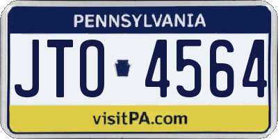 PA license plate JTO4564