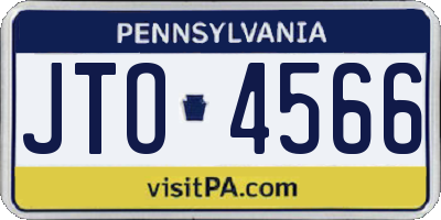 PA license plate JTO4566