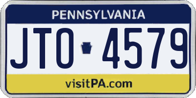 PA license plate JTO4579