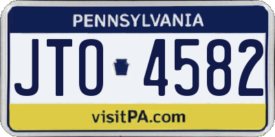 PA license plate JTO4582