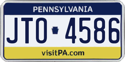 PA license plate JTO4586
