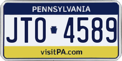 PA license plate JTO4589